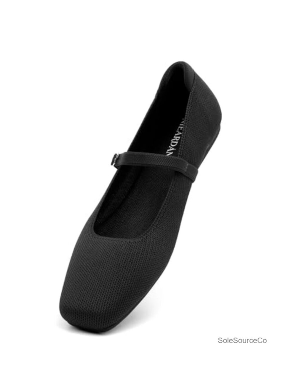 Women's Square Toe Mary Jane Flats Knit Slip On Breathable Comfort Shoes
